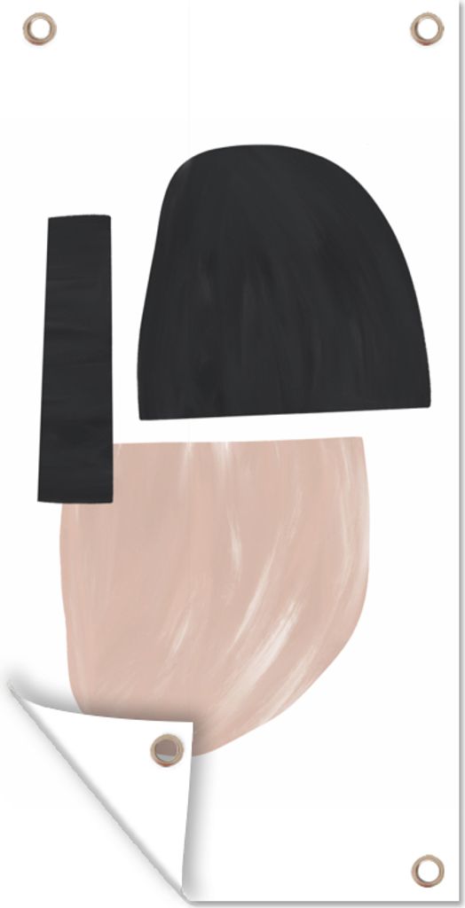 MuchoWow 30x60 cm Outdoor-Poster Gartendeko Sichtschutz Garten Poster für den Garten Abstrakt - Minimalismus - Pastell