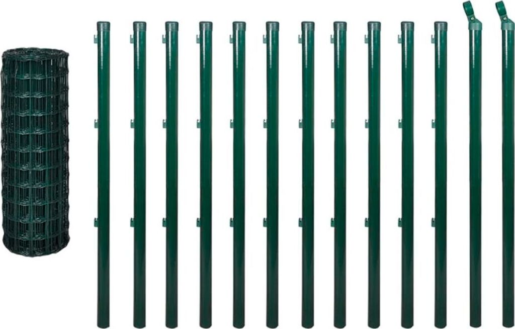vidaXL Eurozaun Stahl 25x1,5 m Grün Produktbild 