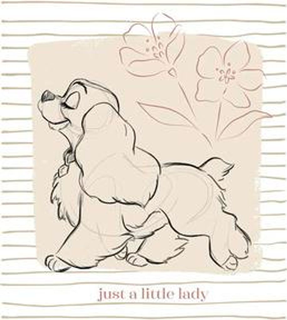 Poster Disney Lady and the Tramp just a Little Lady 30x40 cm