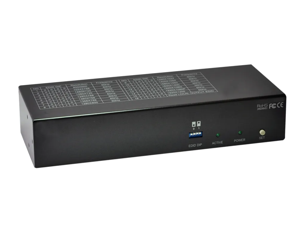 Diffuseur HDMI vers 8 Écrans via Cat5 - Kit Extension 300m Noir LevelOne