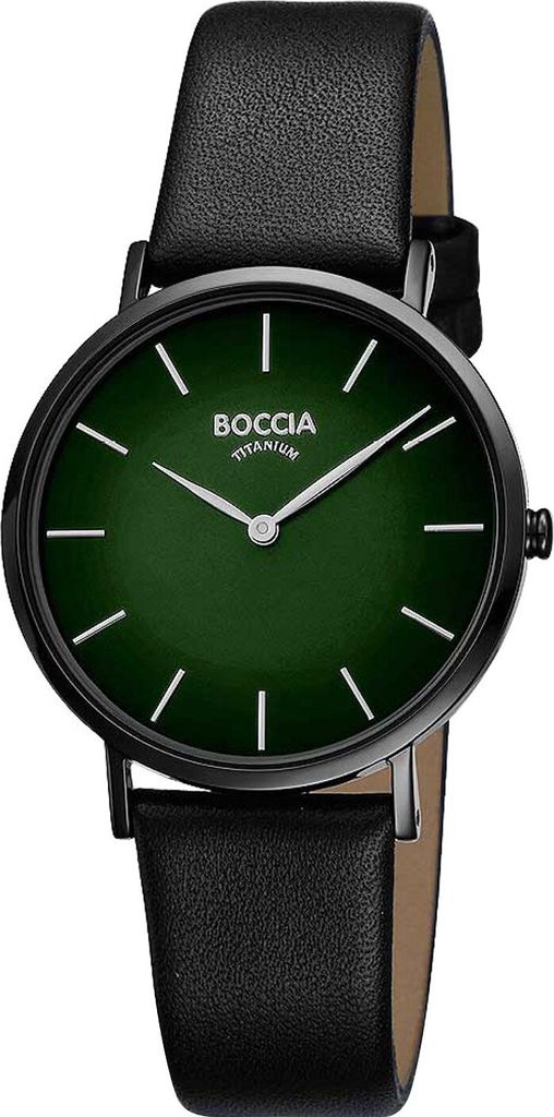 Boccia 3273-14 Montre femme titane noir/vert foncé Image du produit 