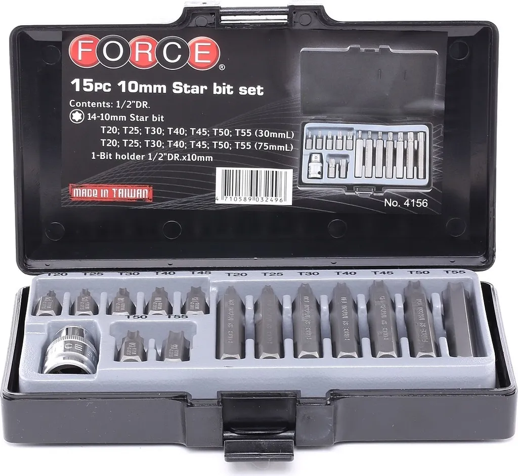 Set Cacciavite FORCE 4156 15 Pezzi | Punte Torx Professionali Prezzo Top