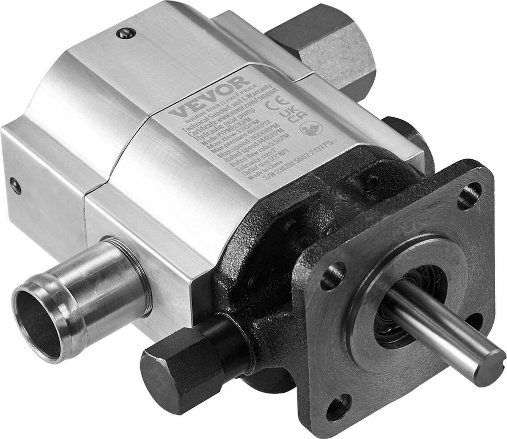 Hydraulic Log Splitter Pump, 13GPM, 2 Stage 3000PSI Wood Log Splitter Pump, 1'' Inlet 1/2'' NPT Outlet 3600 RPM Aluminum Hydraulic Gear Pump, for S...