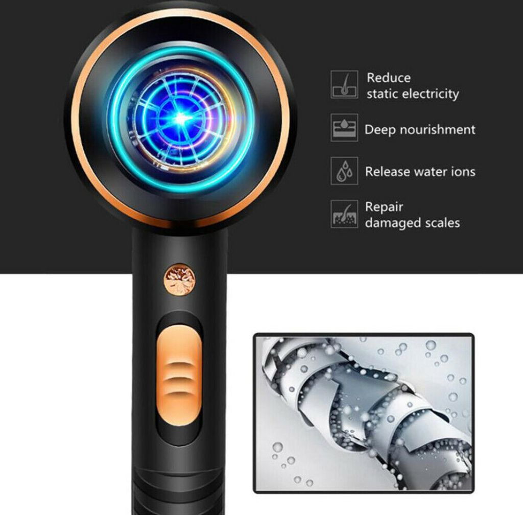 Haartrockner mit 3 Diffusor, Haarfön Profi Fön Ionen 1700 Produktbild 4