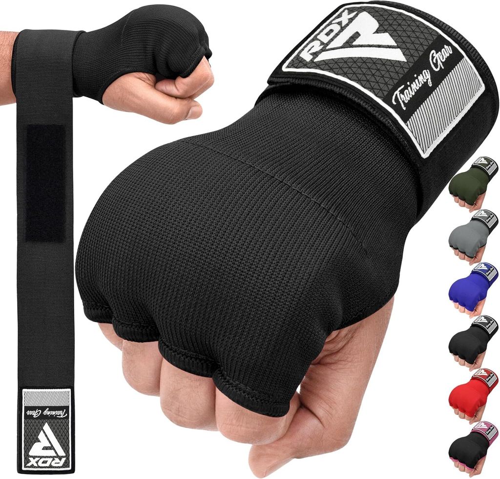 RDX Gel-Boxbandagen für Herren und Damen, 100 cm lange Handgelenkbänder, elastisch gepolsterter Faustschutz, Muay Thai MMA Kickboxen Kampfsport B...