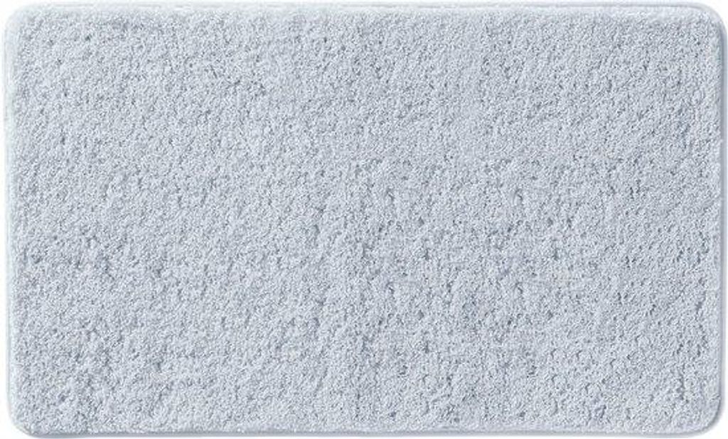 Rhodos Uni antislip zilver badmat 60x100 cm, ultrazacht, extreem absorberend, pluisarm