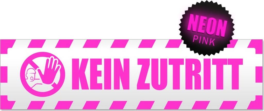 Kein Zutritt gestreift Magnetschild Schild magnetisch
