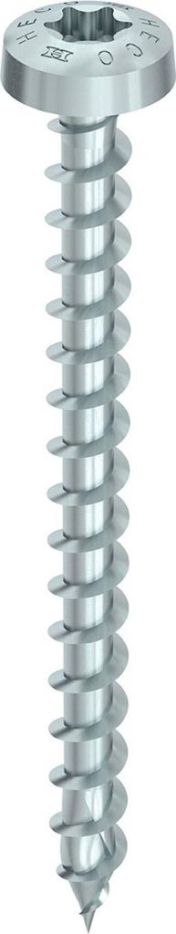 HECO-Topix-Plus-Schraube - Ø3,5x25mm - Runder Kopf - Variables Gesamtgewinde - T20 - Packung mit 1000 Stück - 60246