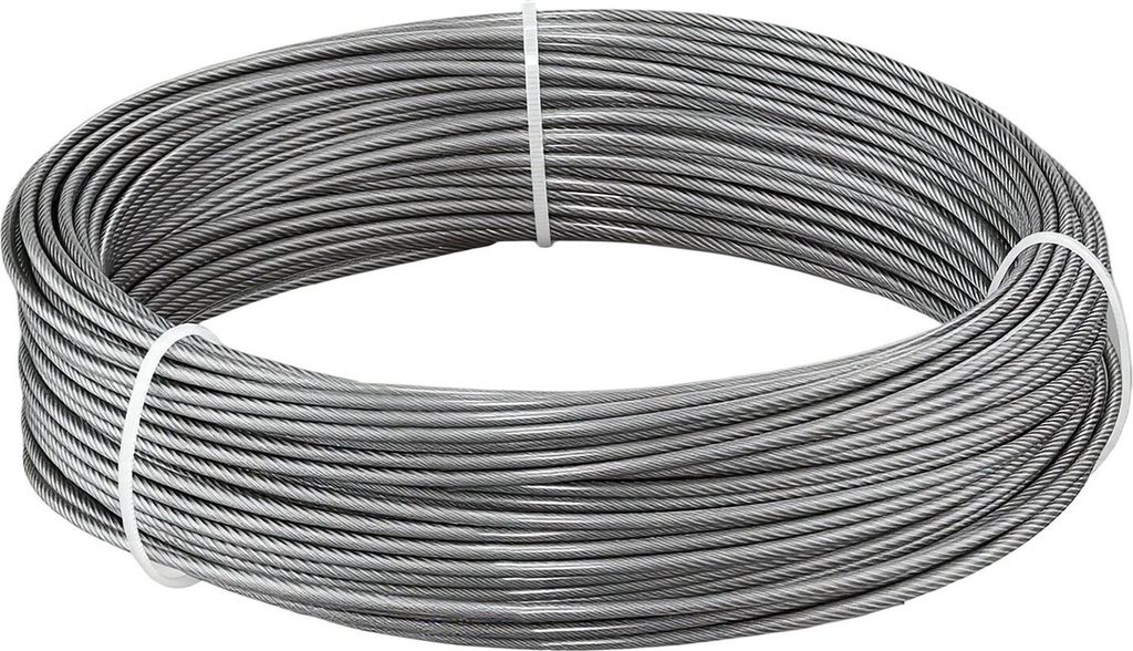 2 mm Wire Rope Kit, 35.1 m Length, 304 Stainless Steel Wire Cable, 2 kN Breaking Strength, 7 x 7 Strands Construction, Steel Cable for Deck Railing...