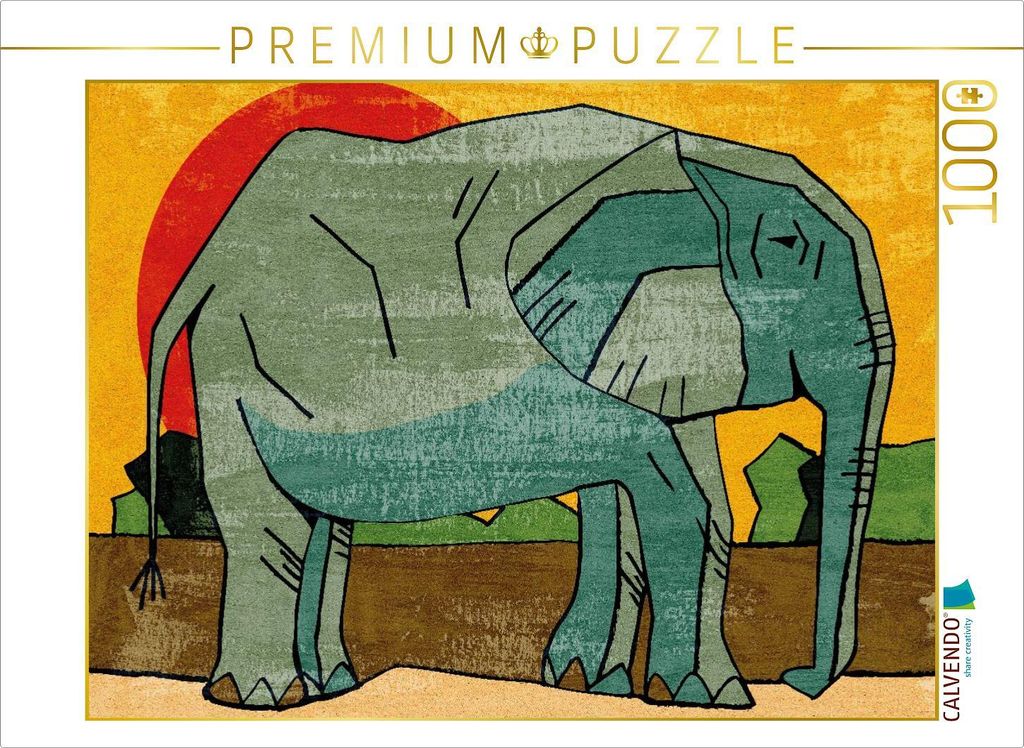 CALVENDO Puzzle Elefanten-Traum 6 | 1000 Teile Lege-Größe 64x48cm Foto-Puzzle für glückliche Stunden