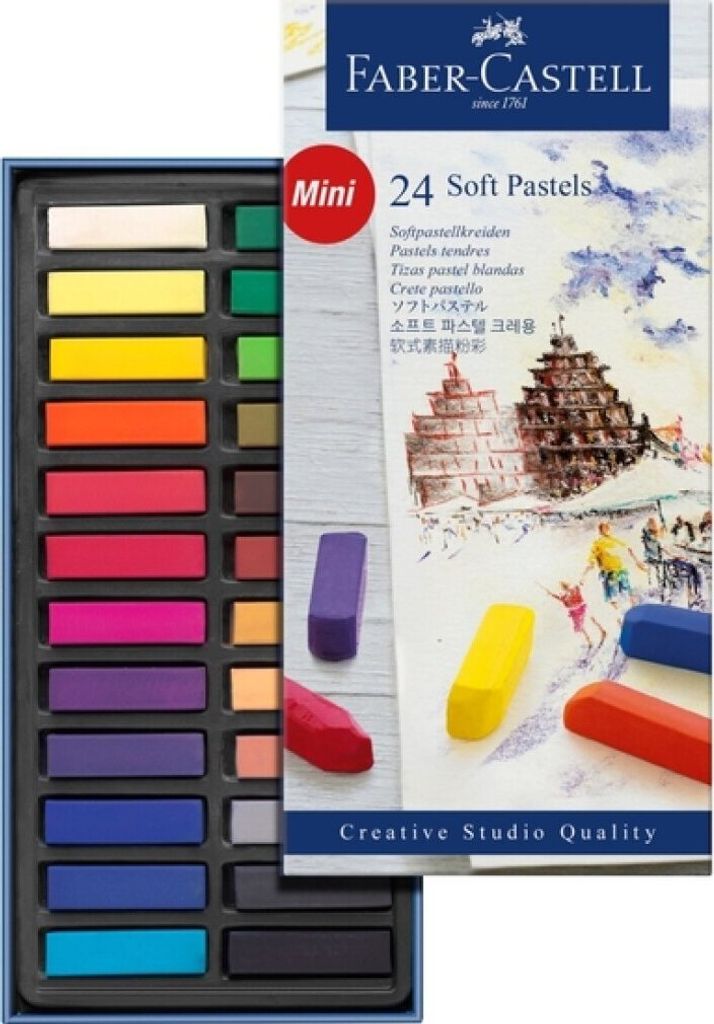 FABER-CASTELL Softpastel, Creatieve Studio, etui met 24 Productafbeelding 