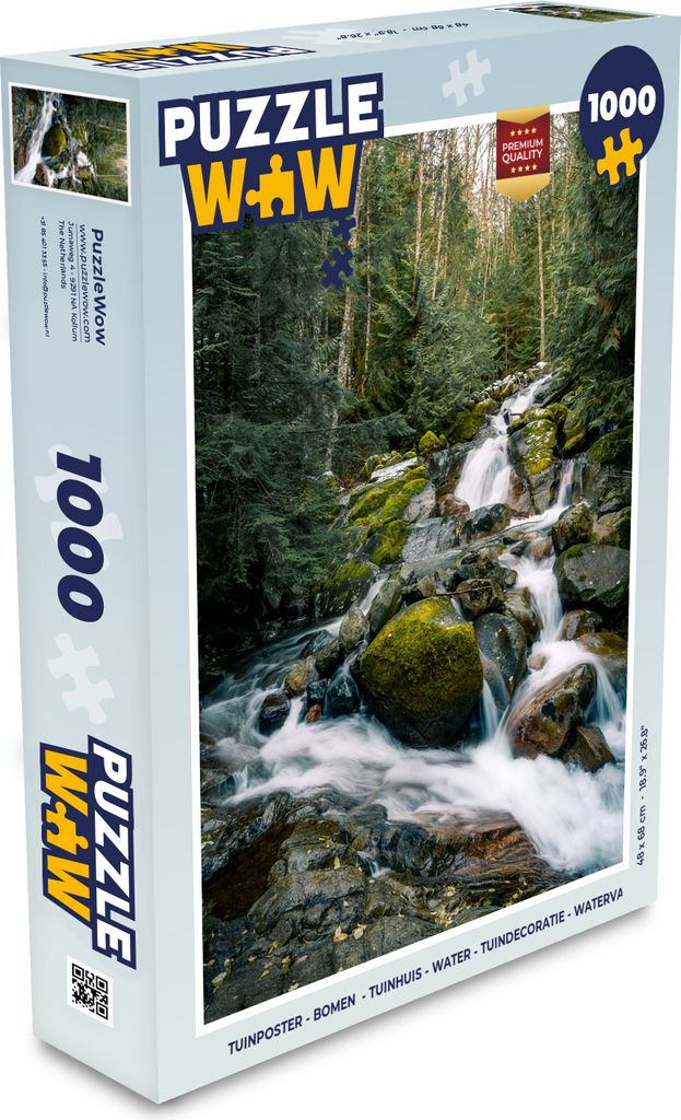 MuchoWow Puzzle 1000 Teile Natur - Wasserfall - Bäume - Herbst - Spielzeug - Alt und Jung - Spiele - Puzzeln