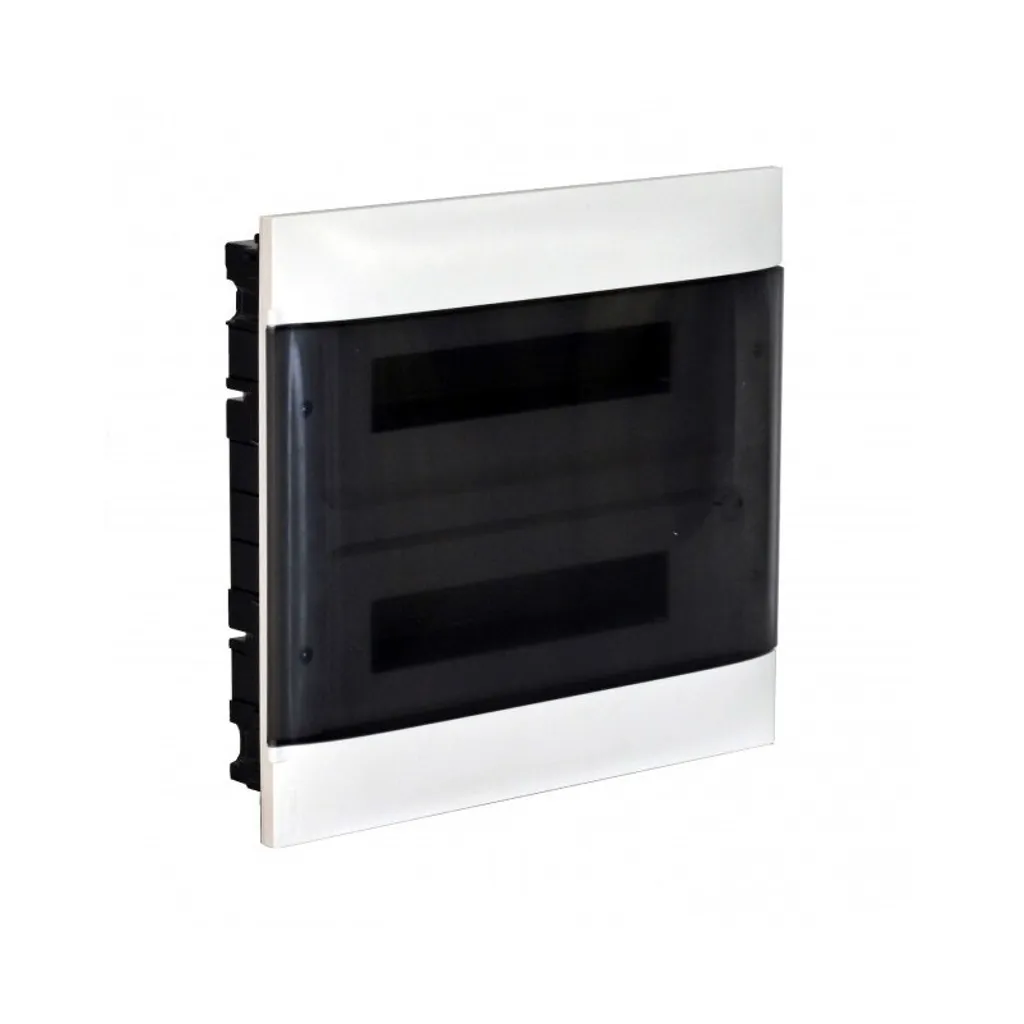 Coffret électrique 3 rangées 36 modules Legrand avec porte et rail DIN fixe