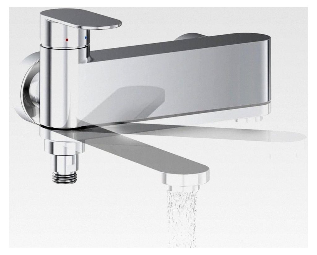 Schwarze Badewannenarmatur – Duscharmatur & Einhand-Mischbatterie ohne Set | Modernes Design für Badewanne, Dusche & Waschbecken | Wannenarmatur...
