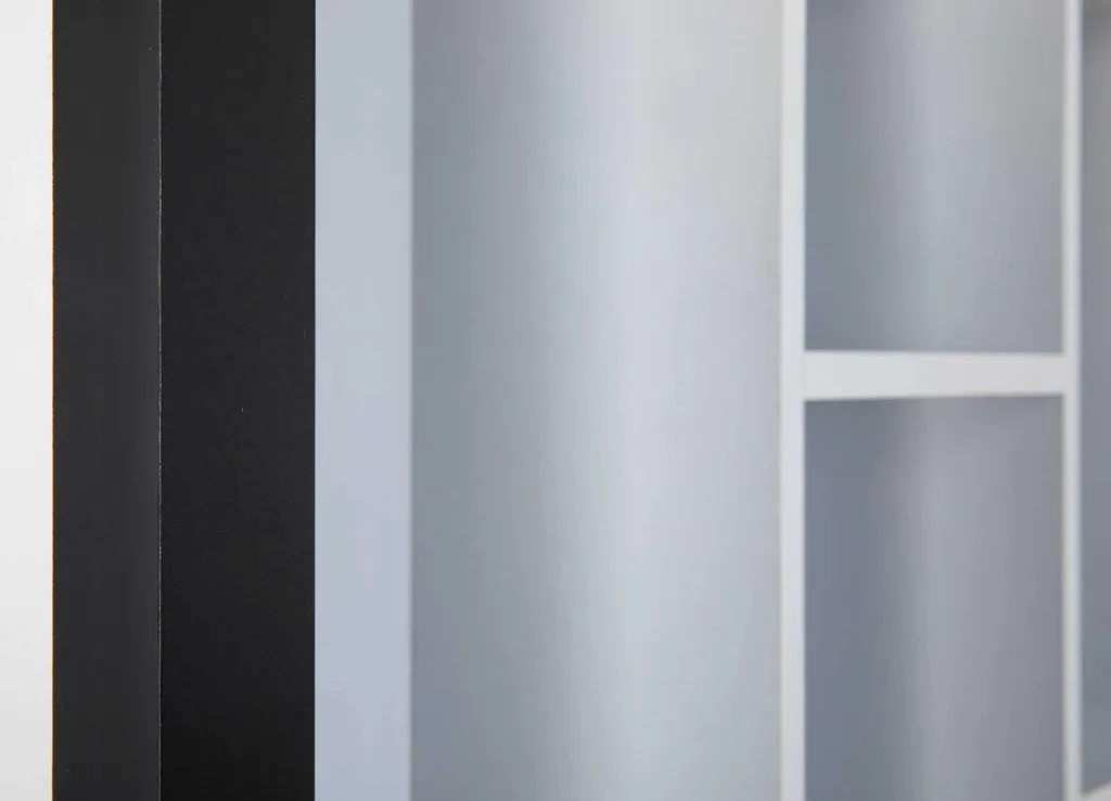 Étagère Murale Septem Inter Link Robuste en Noir et Blanc 80 cm - 14