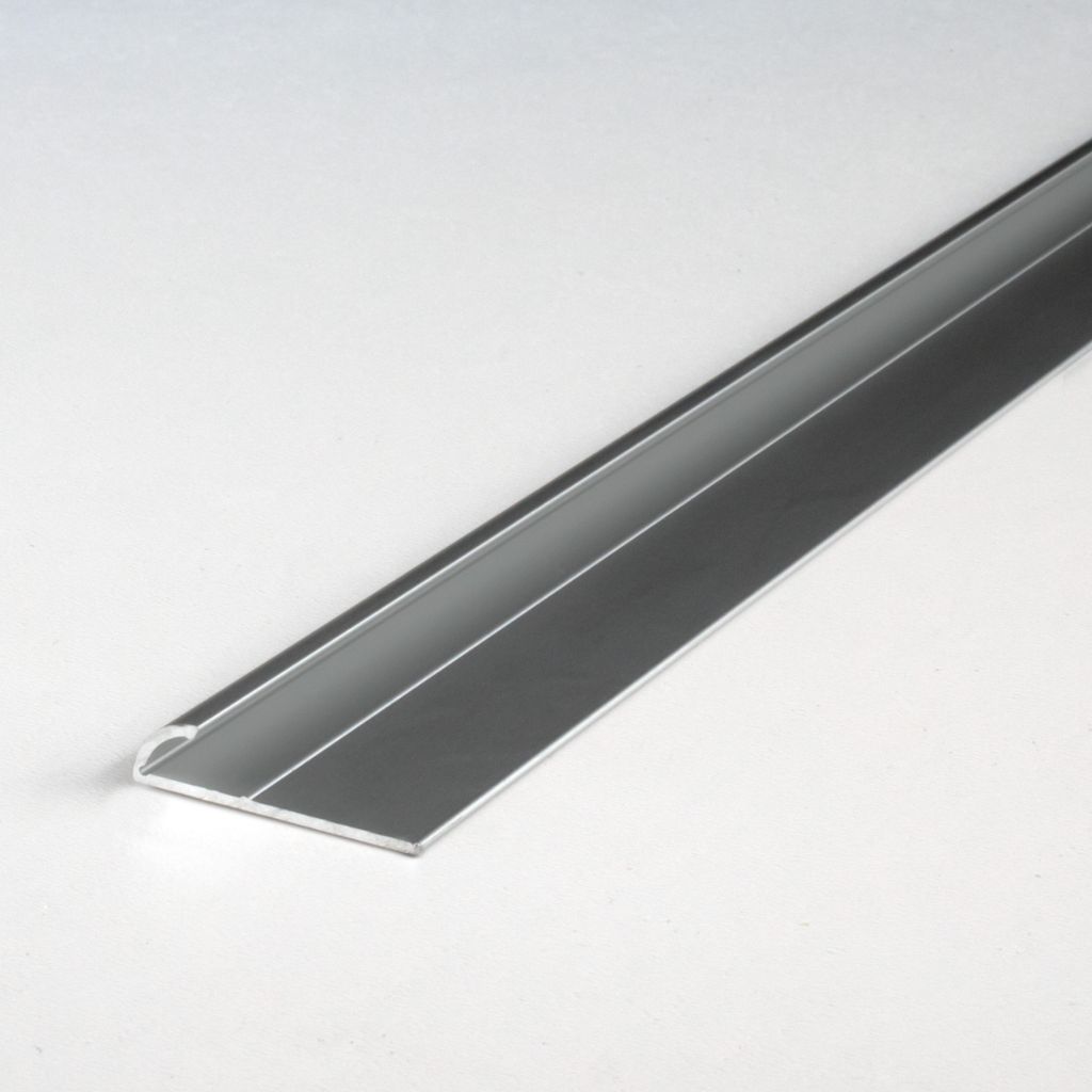 PROVISTON | Einfassprofil | Aluminium eloxiert | Silber | Breite 6 mm | Höhe 4 mm | Länge 1000 mm | Ungebohrt | Abschlussprofil | Einschubprofil ...
