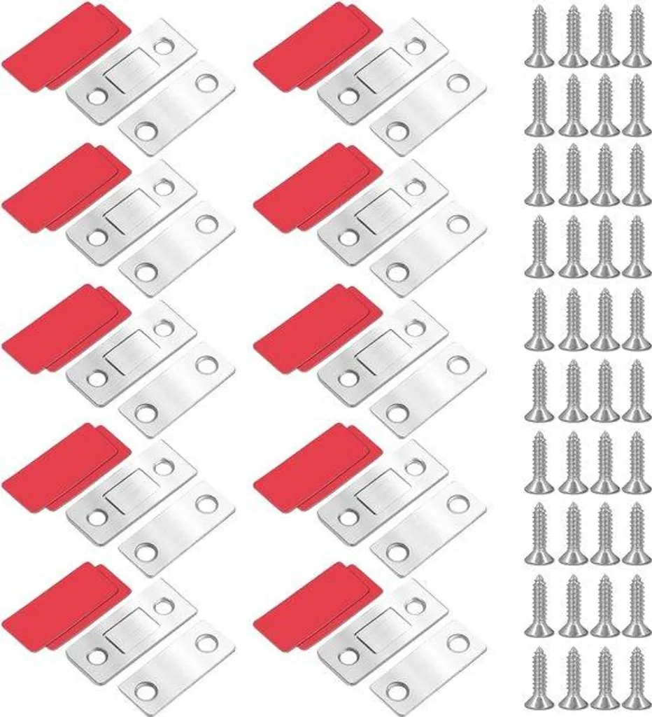 Verrou magnétique de porte ultra-fin autocollant lot de 10 aimants fins