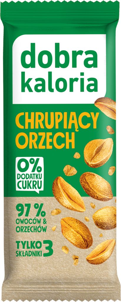TYČINKA CHRUPÁ ORIEŠKA BEZ PRIDANÉHO CUKRU 35 g - DOBRÉ Obrázok produktu 