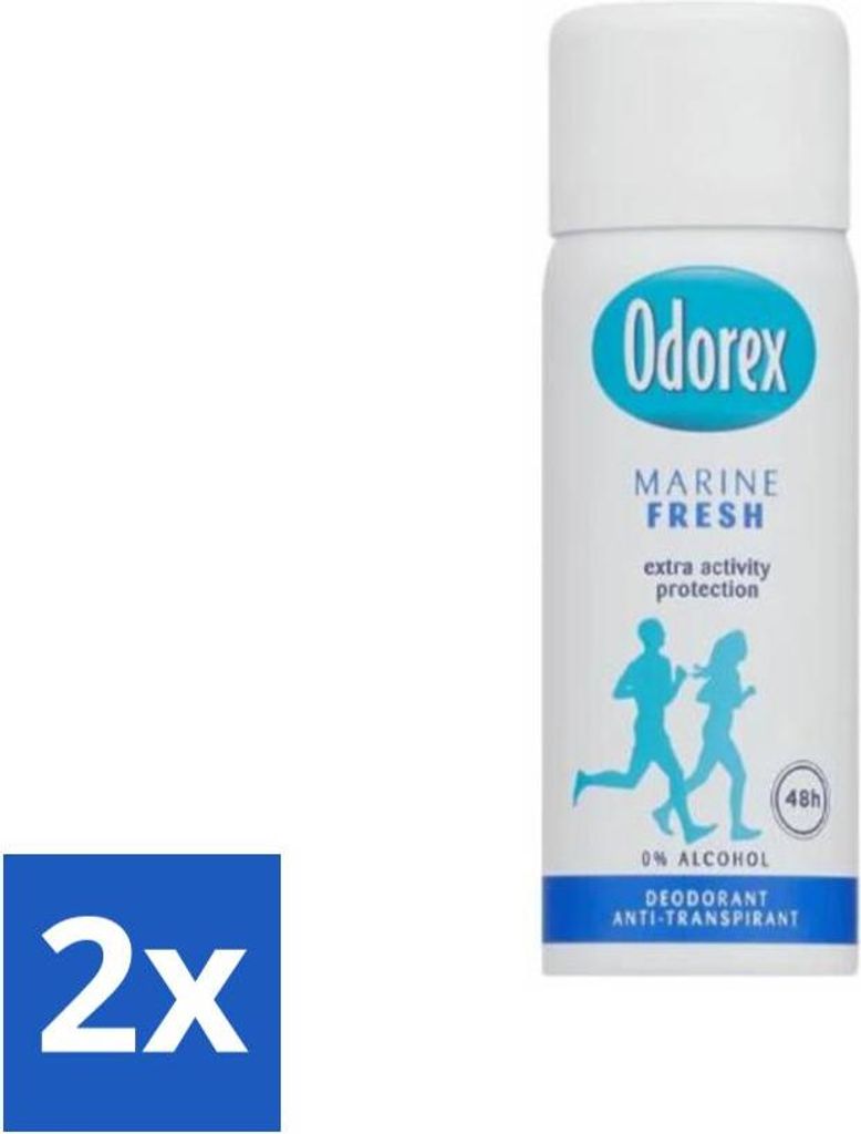 Odorex - Deodorant Spray - Mini Marine Fresh - Frisch & Kompakt - 50 ml - Vorteilspack - 2 Stücke