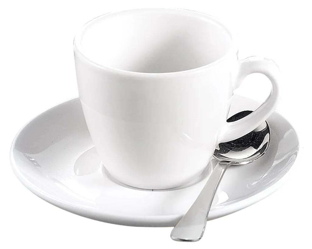 Esmeyer 433-214 Bistro Espresso Set 12 Pezzi Porcellana Bianca Professionale