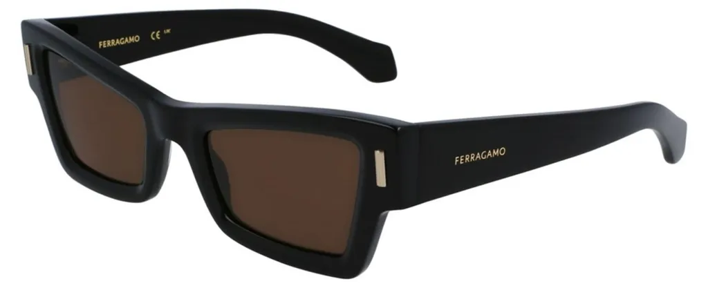 Lunettes Ferragamo SF2006S 001 - Monture Solaire Luxe Noire pour Homme