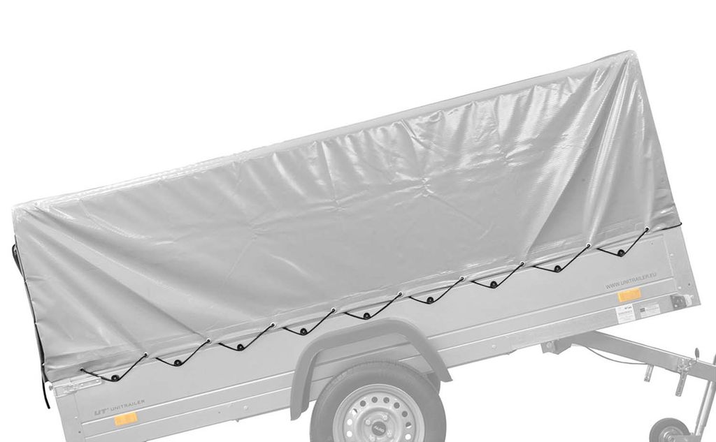 UNITRAILER Anhängerplane 264x125 cm Grau Hochplane 80 cm Produktbild 