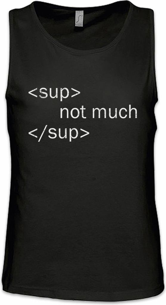 Urban Backwoods Sup Not Much Sup, Ärmelloses T-Shirt, Farbe: Schwarz, Größe: 3XL