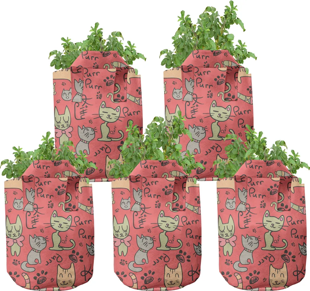 Sacs de culture en tissu avec poignées - Pots de fleurs souples 5 gal