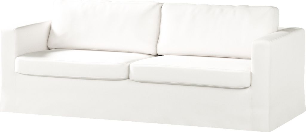 Dekoria Bezug für Karlstad 3-Sitzer Sofa nicht ausklappbar, lang, weiss, Bezug für Sofahusse, Karlstad 3-Sitzer