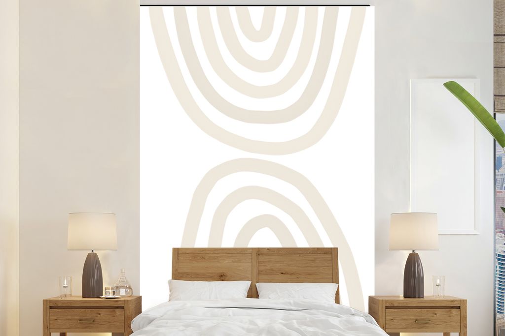 MuchoWow Fototapete für Wohnzimmer oder Schlafzimmer Wandtapete Vinyl Motivtapete Regenbogen - Pastell - Design - Abstrakt - 200x300 cm - Wandde...