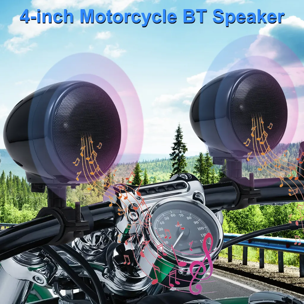 Enceinte Moto Bluetooth Étanches SPK400 avec Télécommande et Son 20W