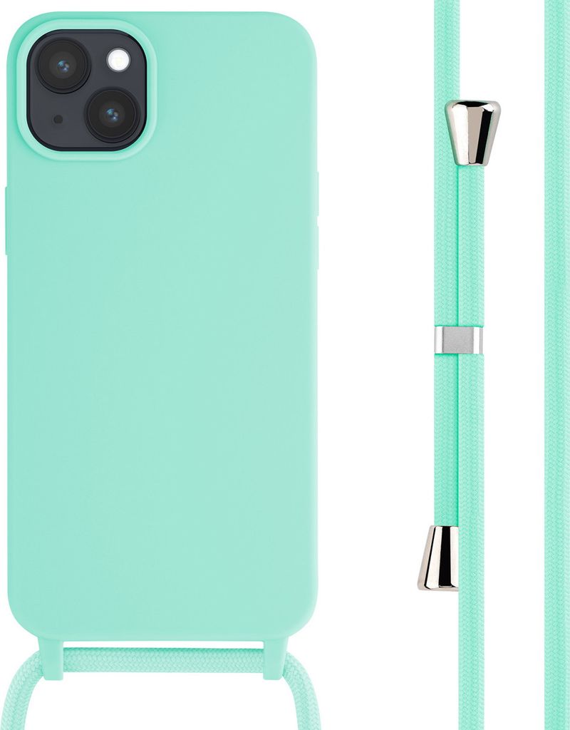 imoshion SilikonHülle mit Band iPhone 15 Plus - Mintgrün