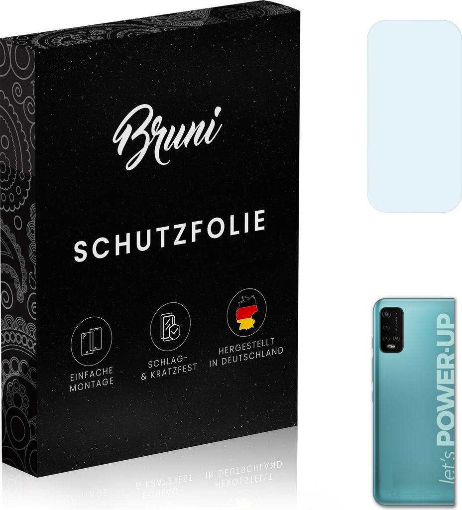 Bruni Basics-Clear 2x Schutzfolie kompatibel mit Wiko Power U20 (Lens) Folie