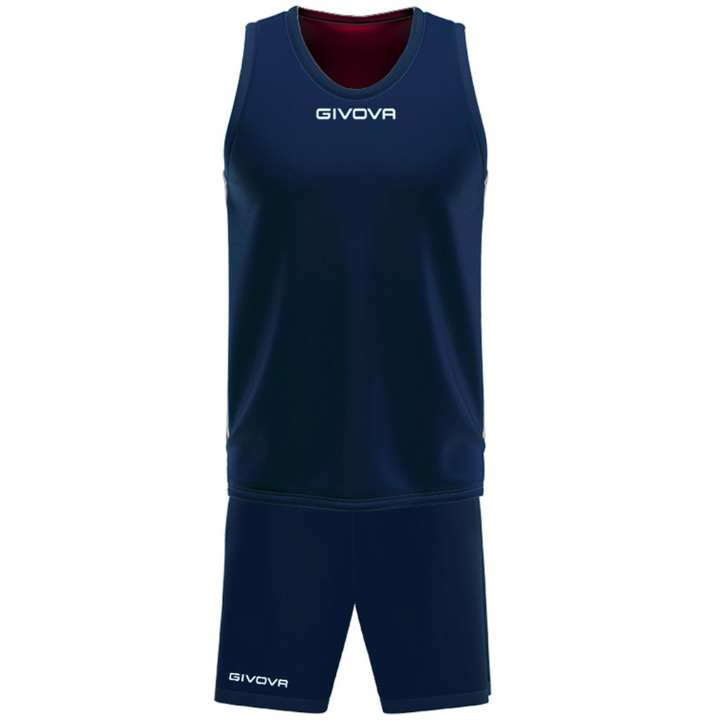blu/rosso M|Givova Basketball Wende Trikot-Set KITB03-0412