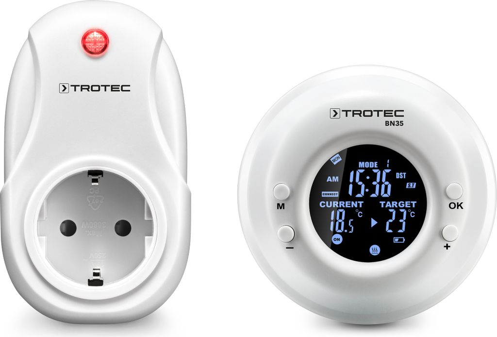 Termostat radiowy TROTEC z wyłącznikiem czasowym BN35 Zdjęcie produktu 