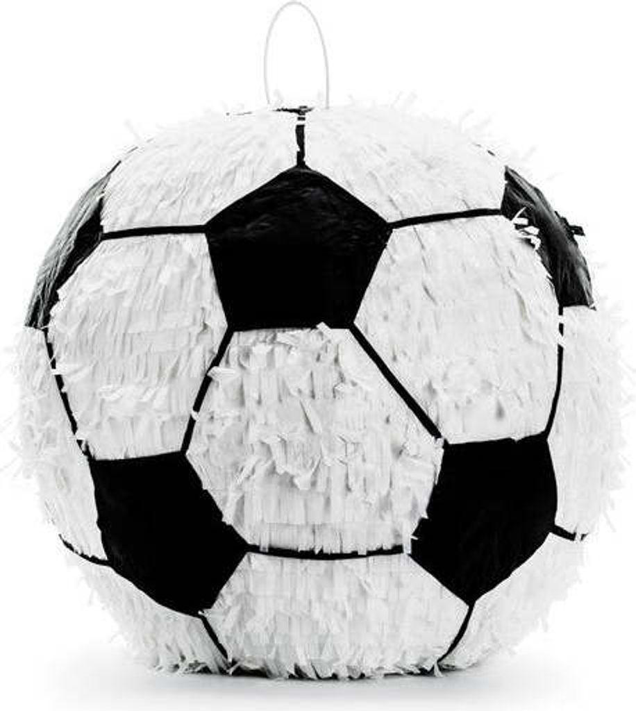Piñata 35x35x35cm Fußball zum Befüllen Schwarz / Weiß Produktbild 
