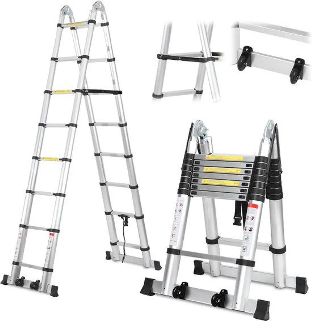 Échelle pliable en aluminium 5m et charge 150 kg - Modèle EVO-50
