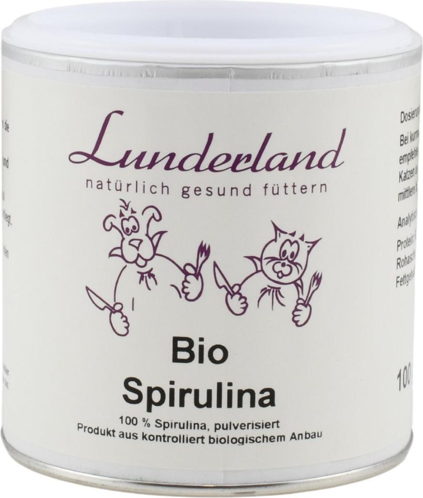 Lunderland Bio Spirulina 100g für Hunde und Katzen gemahlen Produktbild 