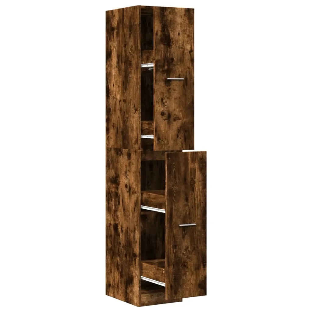 Armadio Dispensa Stretto 30x41x174,5 Rovere Fumé | vidaXL Mobili Cucina