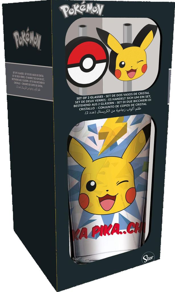 Stor Pokémon Tumbler With Straws Pikachu 485ml Glas Produktbild 
