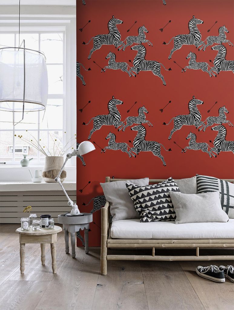 Coloray Fototapete 360x250 cm Vlies-Fototapete - Fliegende springende Zebras Retro Tiere