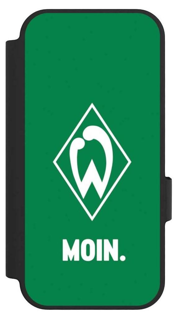 NIVOCASE Klapphülle für Google Pixel 10 Handyhülle aus Kunst Leder NIVOflip schwarz Moin Offizielles Lizenzprodukt SV Werder Bremen