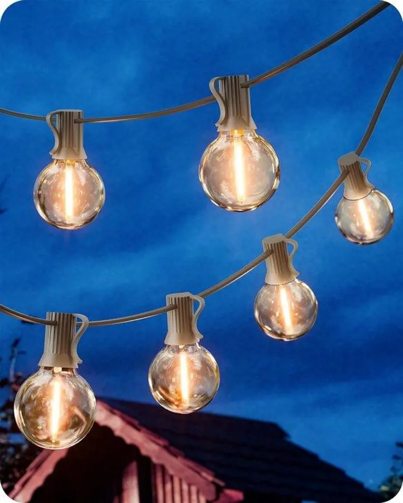 Guirlande guinguette LED étanche 305 m G40 pour terrasse et Noël
