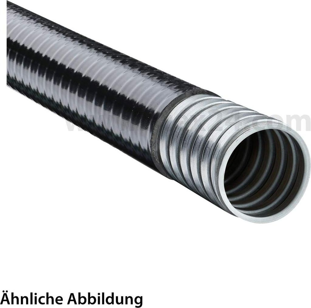 FLEXA LIQUID TIGHT-EF-OR Metallschutzschlauch mit Fadendichtung und PVC-Mantel AD 14,5mm, ID 10,0mm eingehaktes Profil,
