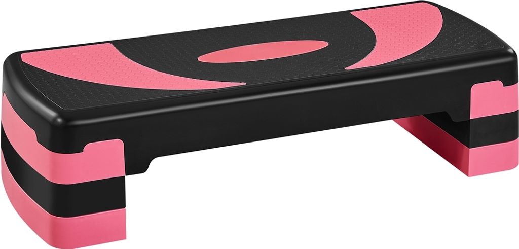 Yaheetech Steppbrett Fitness Aerobic Stepper Höhenverstellbar Trainingsbrett Step Bench mit 3 Stufen (10/15/20 cm) Rutschfestes Trainingsgerät Fi...