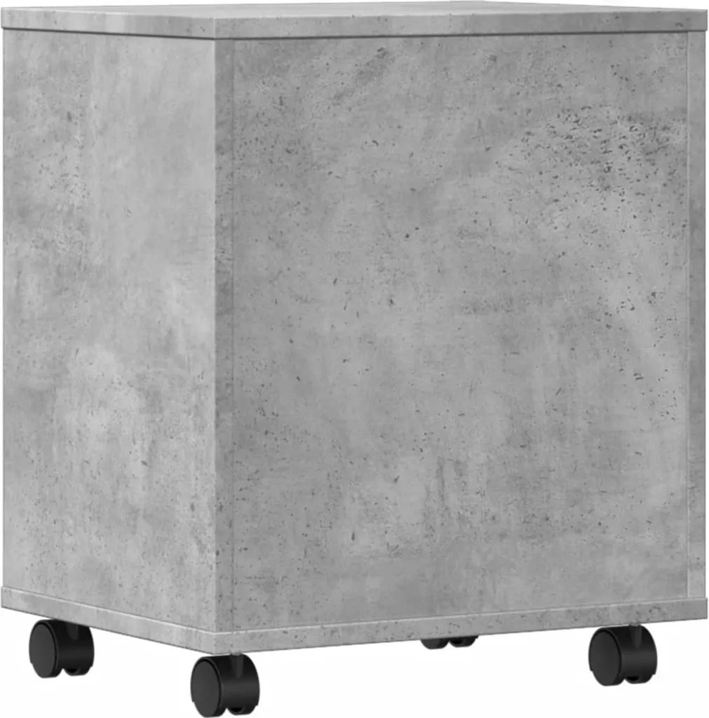Mobiletto Stampante vidaXL Grigio Cemento 41x32x48 cm - Arredo Ufficio - 7