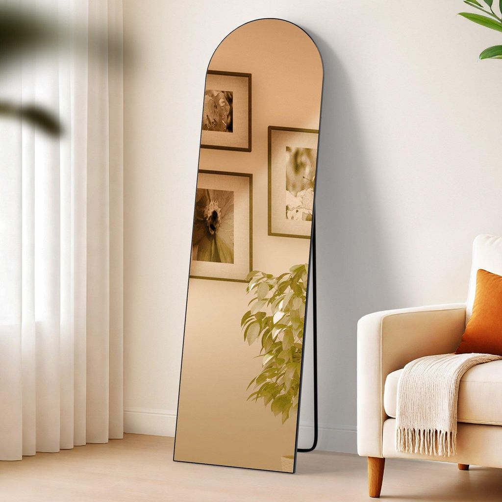 Spiegel Moline, Größe:140x40 cm, Farbe:schwarz-matt