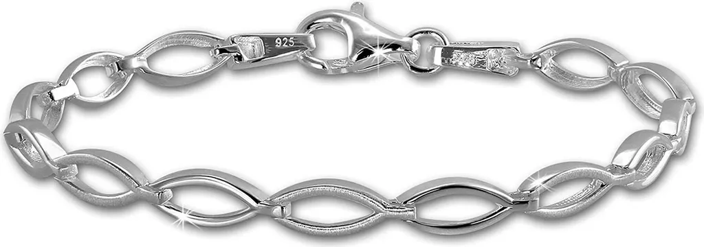 Bracelet Argent 925 Anti-Ternissement SilberDream 18,7cm Ovale Femme