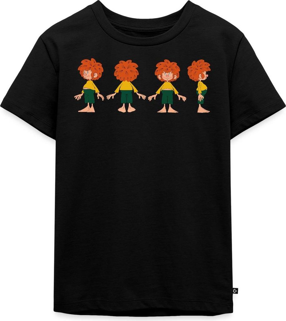 Spreadshirt Pumuckl Aus Verschiedenen Blickwinkeln Kinder Premium T-Shirt, 122/128 (6 Jahre), Schwarz