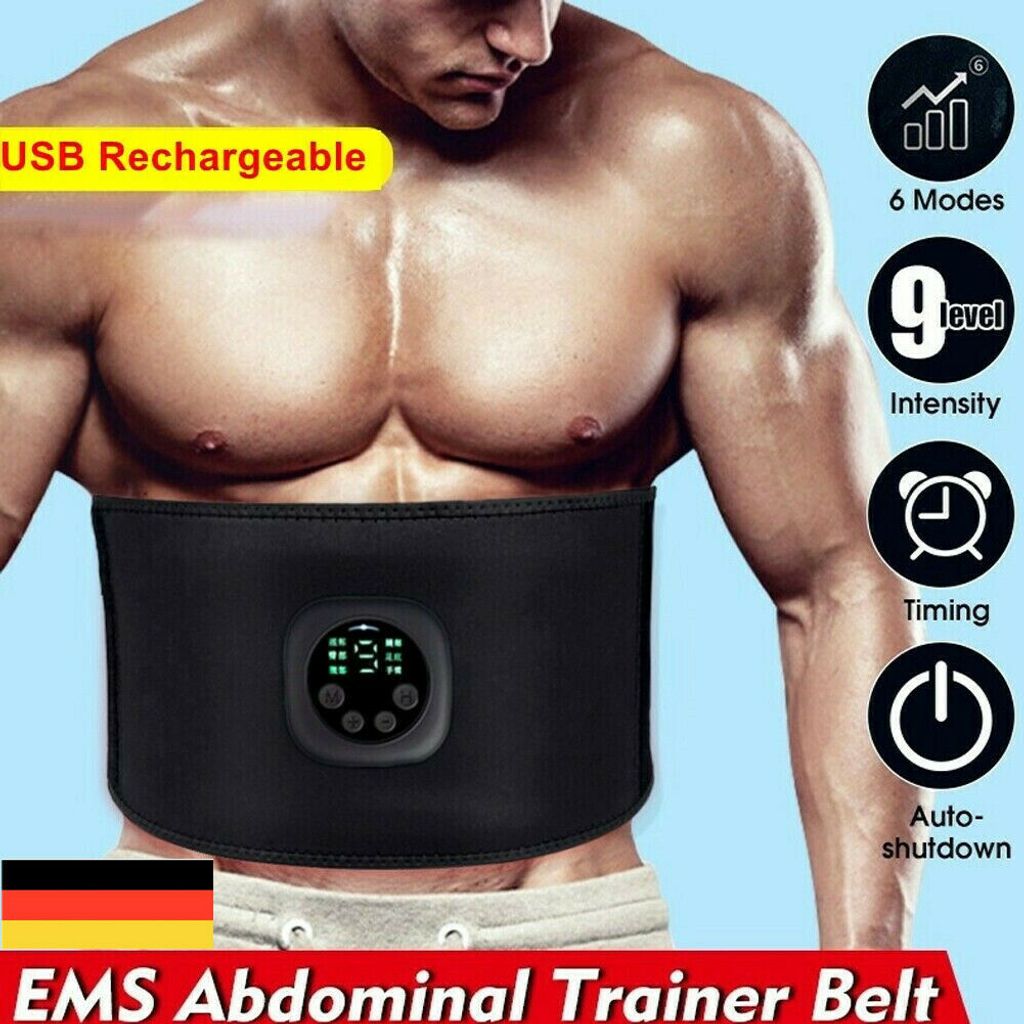 ABS Stimulator Bauchmuskeltrainer Trainingsgerät Elektro Fitness Exerciser Rosa 